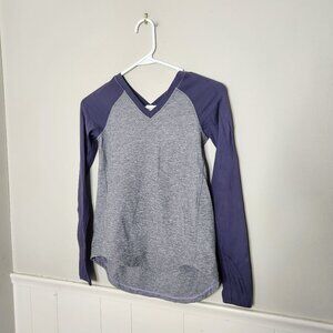 IVIVVA Grey Purple Long Sleeve Athletic Top